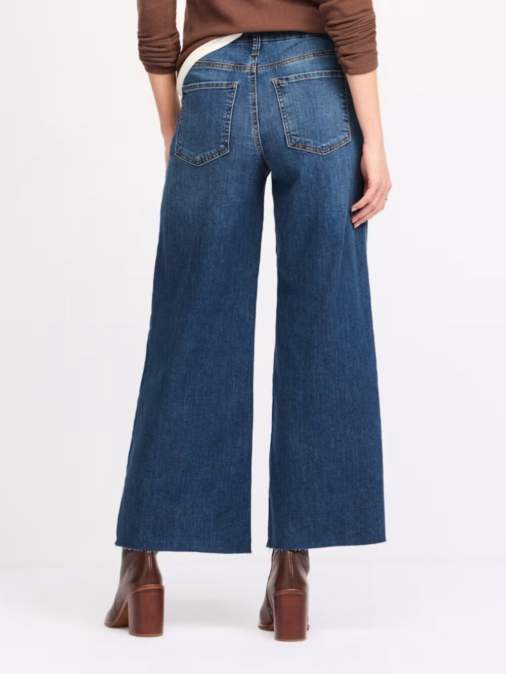 Kut From The Kloth Meg High Rise Fab Ab Wide Leg Raw Hem Ankle Crop size 12 - Picture 13 of 13